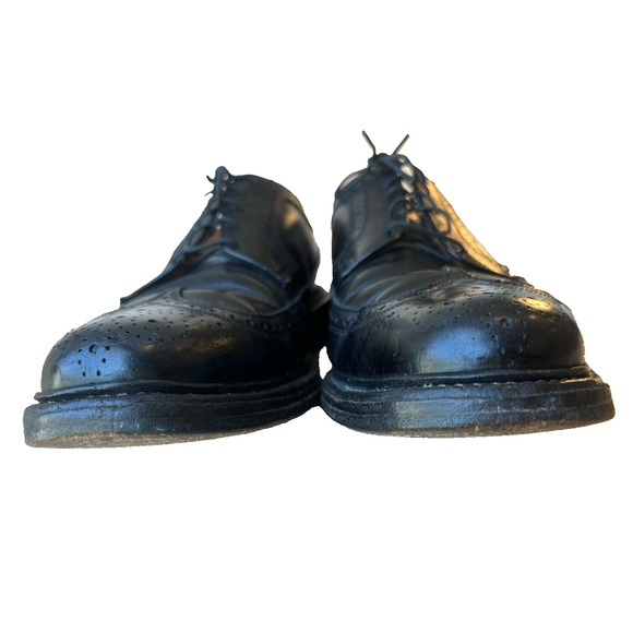 FLORSHEIM IMPERIAL 92604 Kenmoor Gunboat Vintage Black Wing Tip Shoes Size 9.5 D main image 6